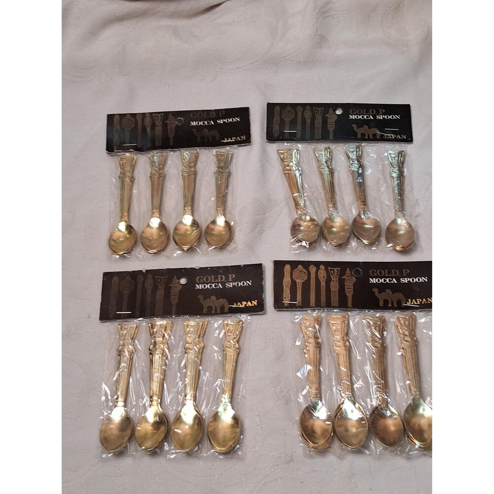 Vintage Gold P. Mocca Spoons 60 in Pkgs New Never Opened